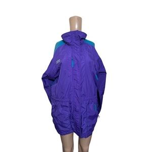 Columbia vintage Women's Vibrant Purple and Teal Ski Jacket